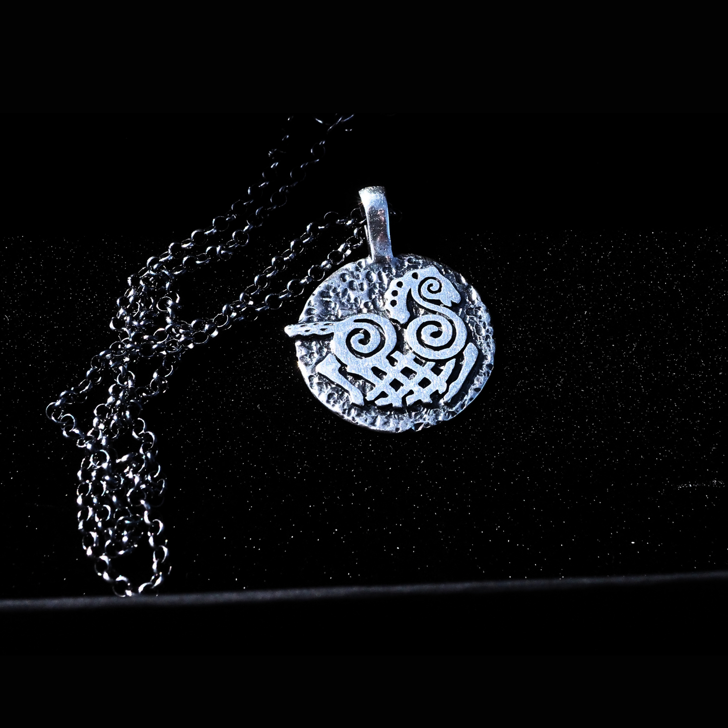 Hand-Made Silver Sleipnir Horse Necklace